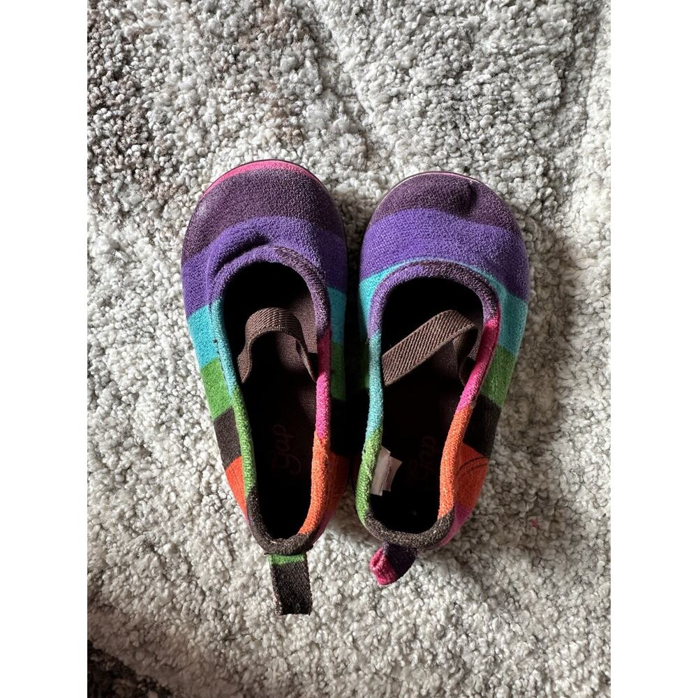 Gap Multicolor Striped Wool Slip-On Kids Shoes Size 8.5